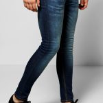 Mid Blue Spray On Skinny Jeans